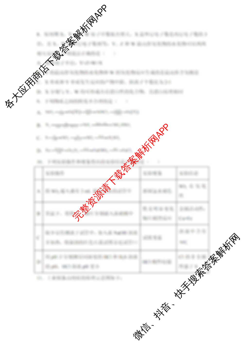 衡阳县四中2024-2025学年下学期高一第一次月考各科答案及试卷(已更新化学、英语、地理等9份)化学试题