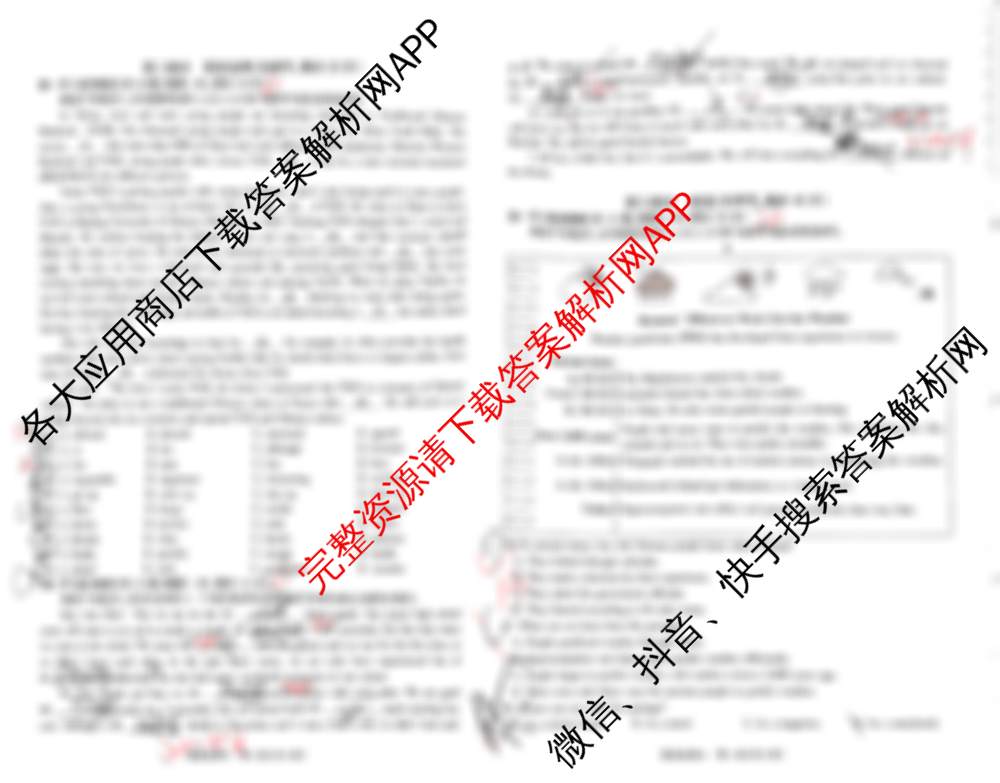 2025年河北省初中学业水平考试模拟卷(b)各科答案及试卷（含数学、物理、语文等7份）英语试题