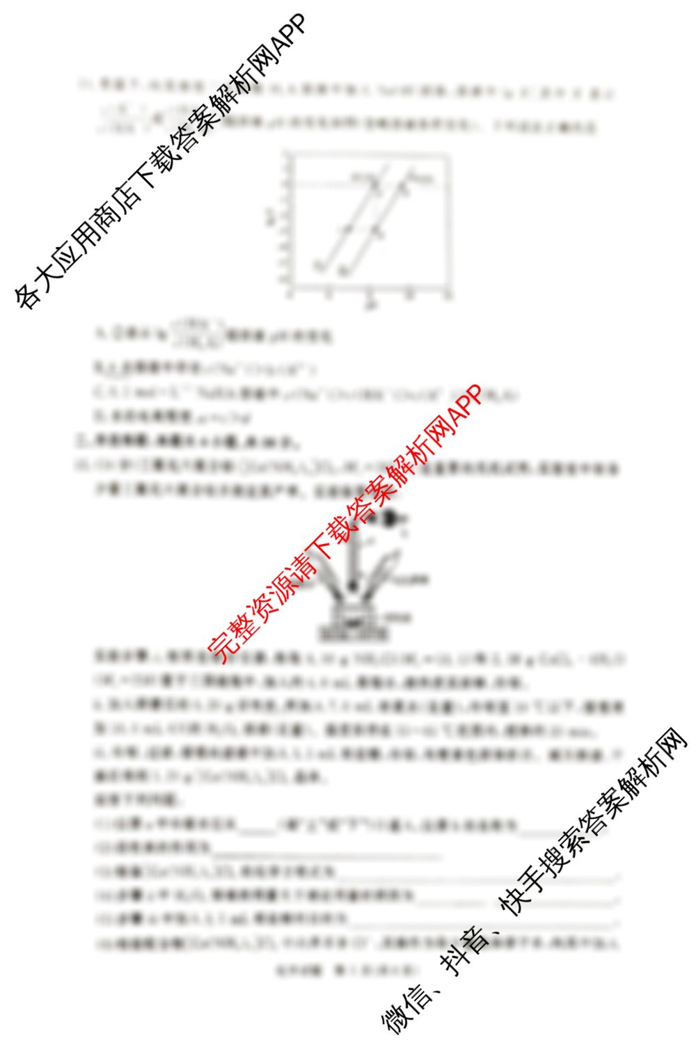 河南省普通高中2024-2025学年高三考前适应性考试各科答案及试卷(已更新生物、英语、语文等10份)化学试题