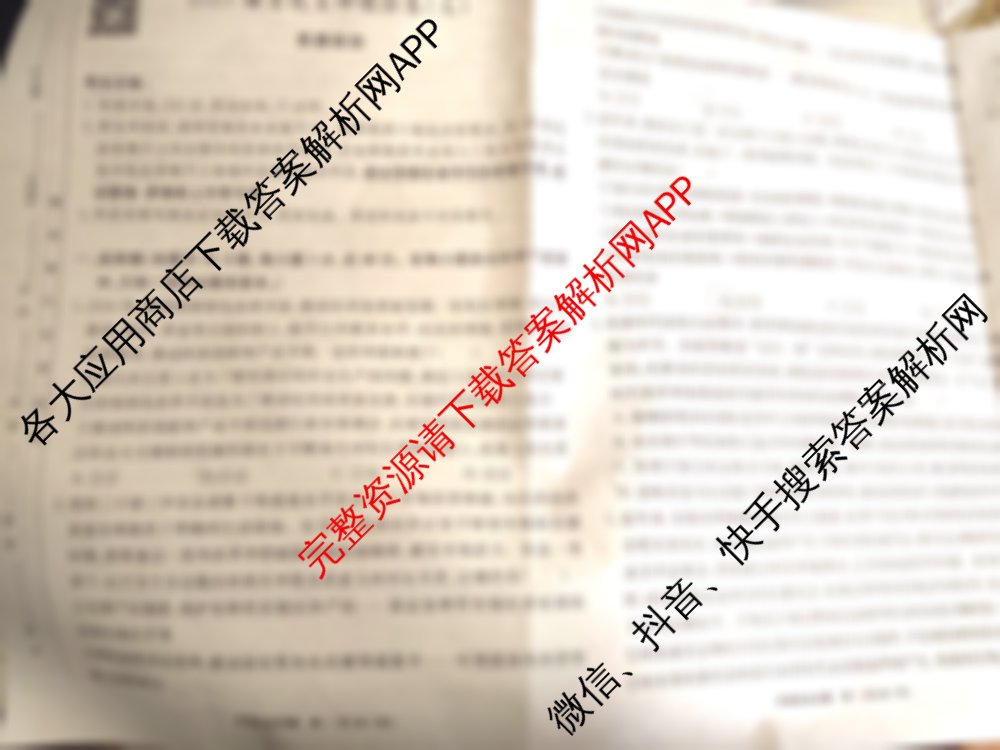 耀正文化2025届名校名师模拟卷(七)各科答案及试卷（9科全）政治试题