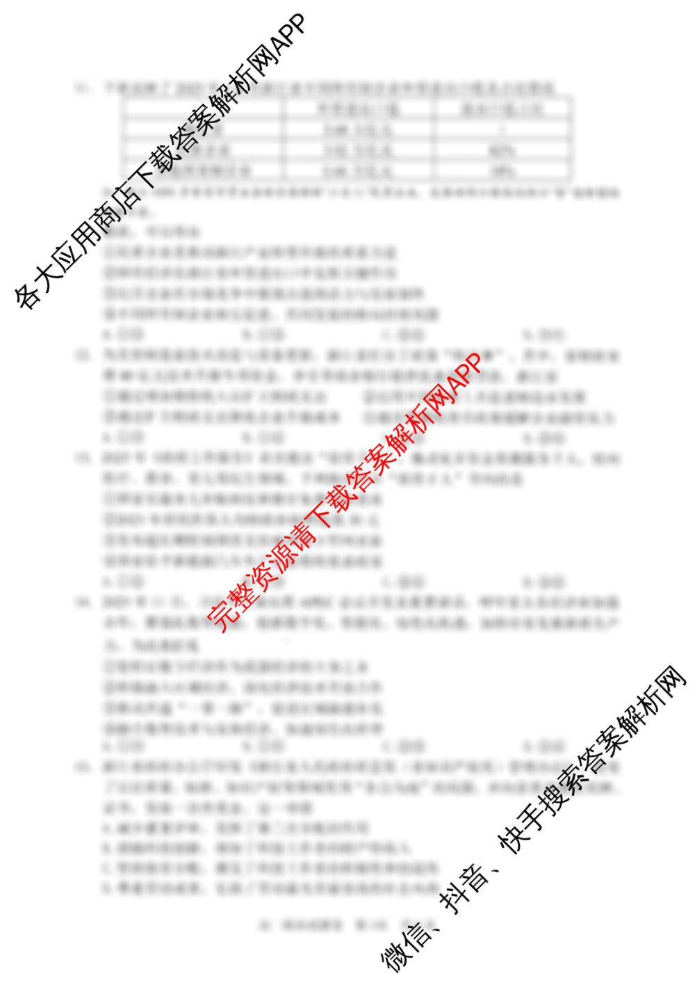 丽水市2025学年第一学期普通高中教学质量监控高一(2026.02)试卷及答案汇总（含政治、语文、物理等）政治试题