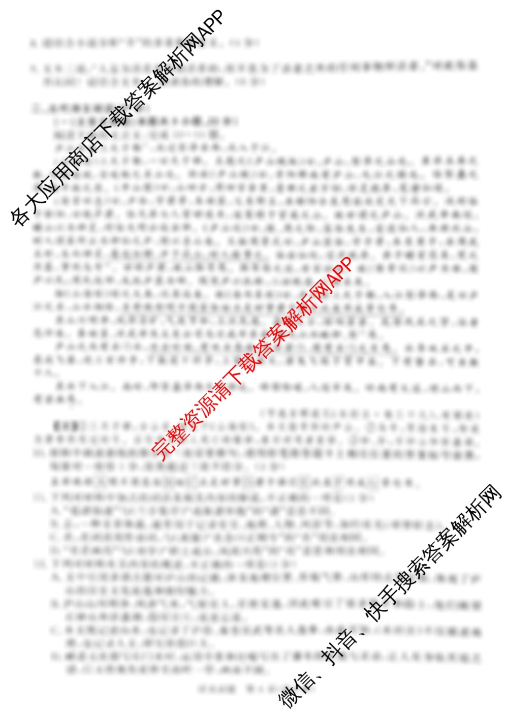 青桐鸣河南省2025年普通高中2024-2025学年高三考前适应性考试（含语文 数学 日语等）语文试题