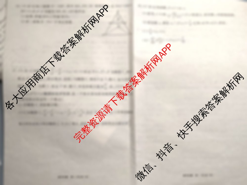 耀正文化2025届名校名师模拟卷(七)各科答案及试卷（9科全）数学试题