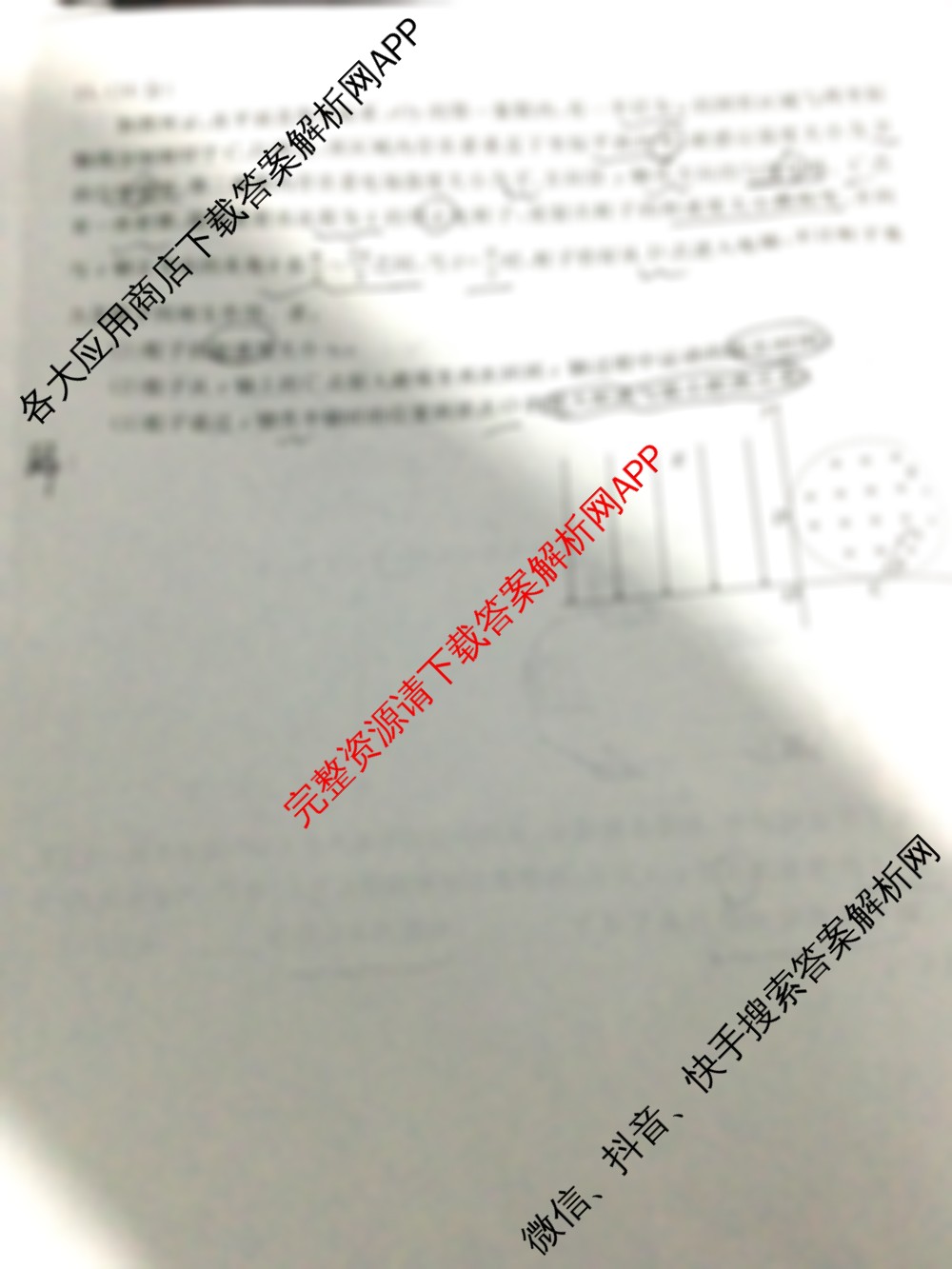 衡水金卷陕西省2025届高三年级12月份联考试卷及答案汇总（含数学 英语 语文等）物理试题