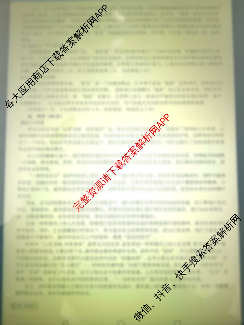 阜阳一中2024-2025学年度高二年级(上)第四次月考(已更新化学 英语 数学等9份)语文答案