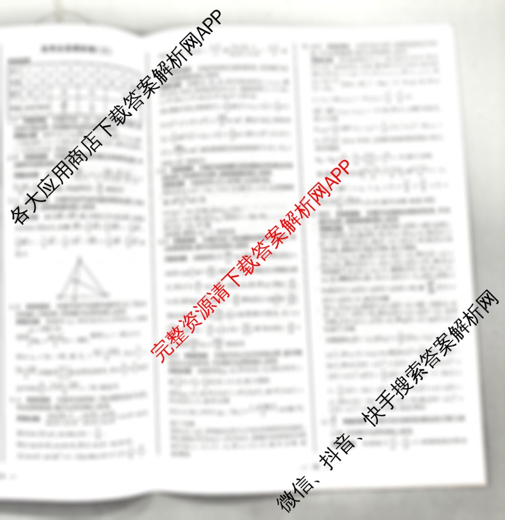 天一大联考2026届高考全真模拟卷(三)3（含政治(湖南专版) 历史(湖南专版) 化学(安徽专版)等49份）数学答案