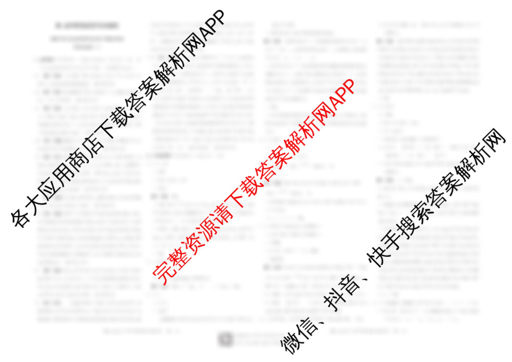 启光2025年河北省初中学业水平模拟考试(一)1: 含历史 数学 物理试卷解析化学答案
