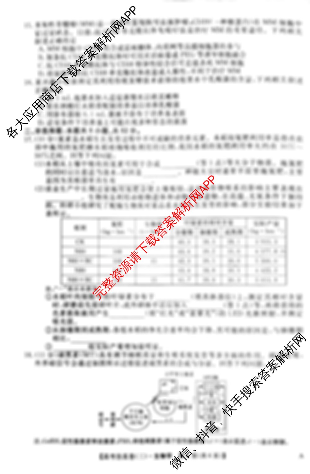 陕西省2025届高考仿真卷(三)试卷及答案汇总: 含化学、政治、物理试卷解析生物试题