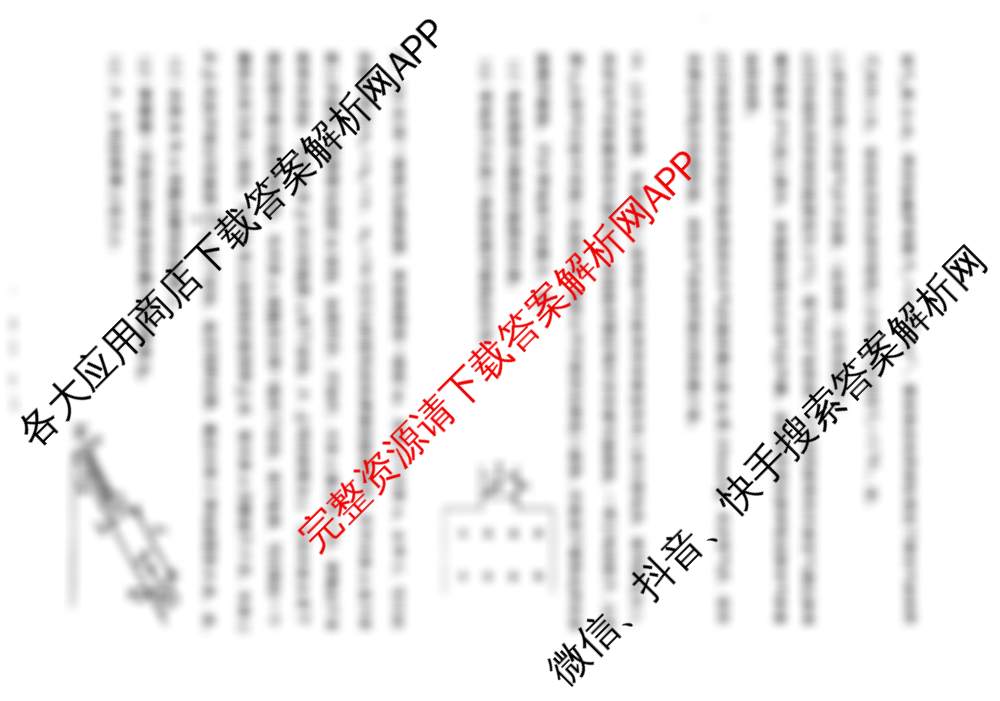 西北师大附中2024-2025学年第二学期高三诊断考试试卷及答案汇总（9科全）物理试题