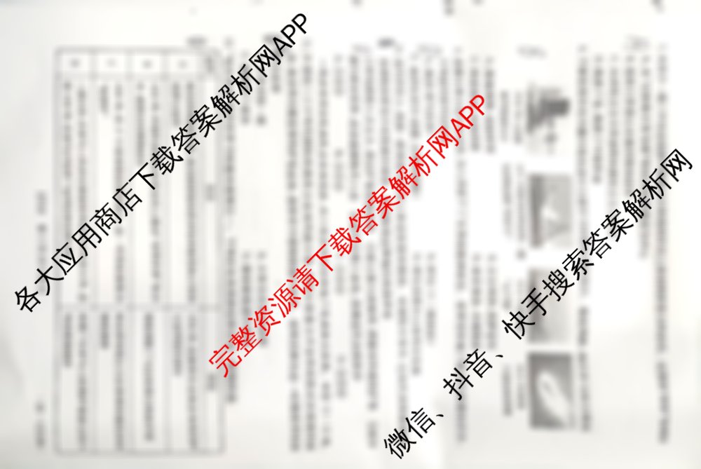 陕西省2024-2025九年级综合模拟卷(CZ128c)（7科全）历史试题