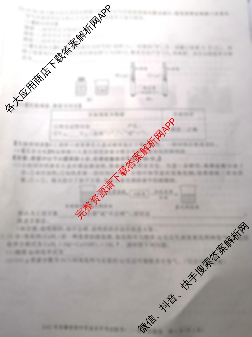 2025年安徽省初中学业水平考试联考(二)(试题卷)各科答案及试卷（含化学 历史 语文等7份）化学试题